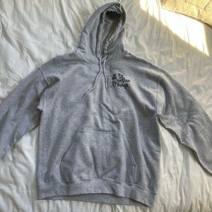 Grey Oversized Graphic Hoodie
